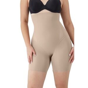 Maidenform Thigh Slimmer Women L Nude High Waist Sculpting UltraFirm Shorts NEW